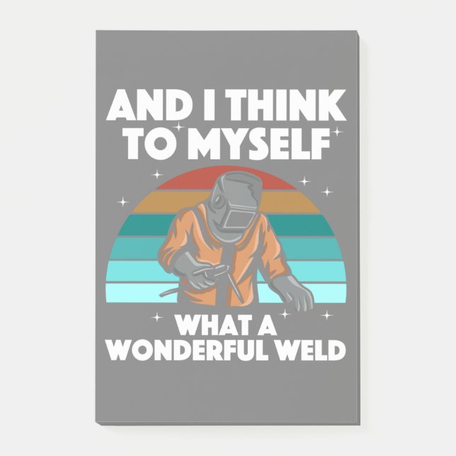 Bästa svetskonst Manar Women Arc Welder Pipeliner  Post-it Block (Framsida)