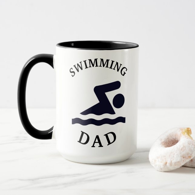 Bästa "SWIMMING PAPPA" någonsin PAPPOR BIRTHDAY CO Mugg (Med munk)