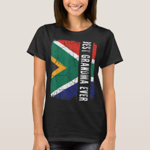 Bästa sydafrikanska mormor någonsin Afrikan Flagga T Shirt