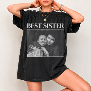 Bästa syster anpassad fototräja Personlig gåva T Shirt