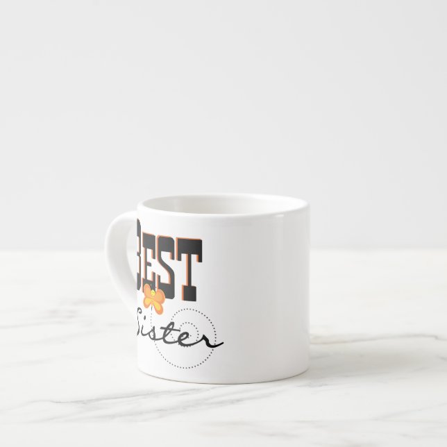 Bästa syster Butterfly-gåvor Espressomugg (Framsida vänster)