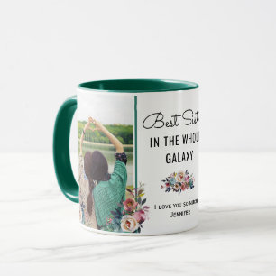 Bästa syster i Galaxy Syrran Birthday Gift Photo Mugg