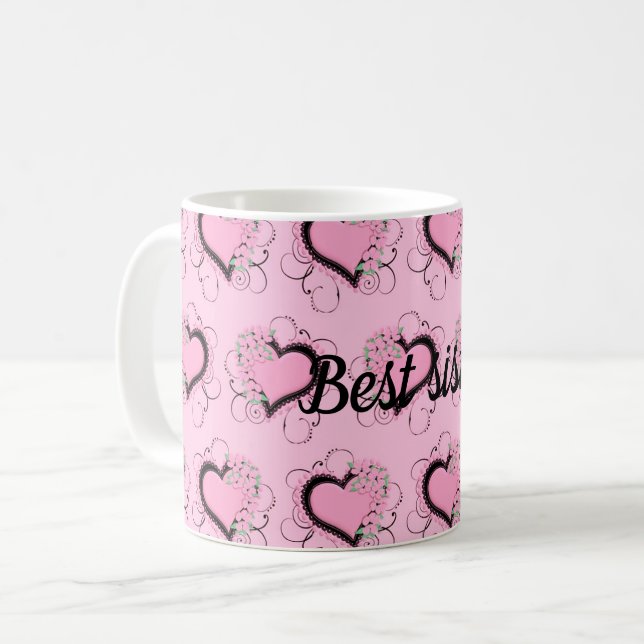 Bästa syster kaffemugg (Framsida vänster)