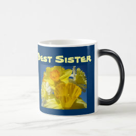 Bästa syster kaffemuggar Narcissblommor Systrar
