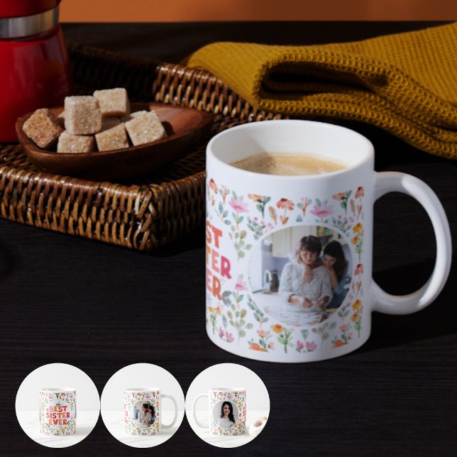 Bästa syster någonsin Mugg - Firar Mamma med blomm (Mother's Day Mug,
Best Mom Ever Mug,
Personalized Mug,
Wildflower Mug,
Mom Gift,
Mother's Day G)