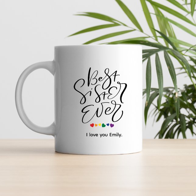 Bästa syster någonsin Roligt syskonpresent Kaffemu Kaffemugg (Skapare uppladdad)
