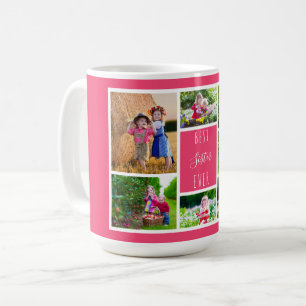 Bästa syster - någonsin Rosa Fotokollage Kaffemugg