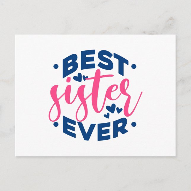Bästa syster någonsin vykort (Framsida)