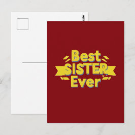 Bästa syster någonsin vykort