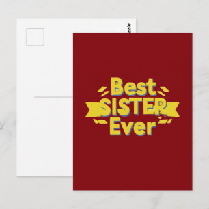 Bästa syster någonsin vykort