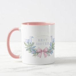 Bästa syster | Rosa Gingham GrandMillennium Mugg