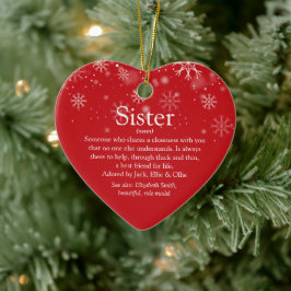 Bästa systern någonsin julfirande julgransprydnad keramik