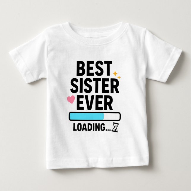 Bästa systern någonsin laddar  t shirt (Framsida)