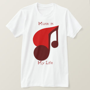 Bästa T-Shirts - Musik är mitt liv - Musikgåvor