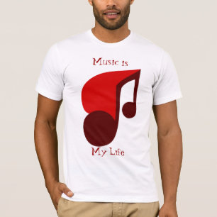 Bästa T-Shirts - Musik är mitt liv - Musikgåvor