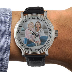 Bästa Tack-meddelande och foto för Pappa Anpassn Armbandsur