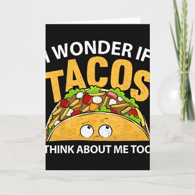 Bästa Taco-konst för män och kvinnor Cinco De Mayo Kort (Framsida)