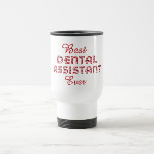 Bästa tandassistent någonsin Teeth Läppar Typograf Resemugg