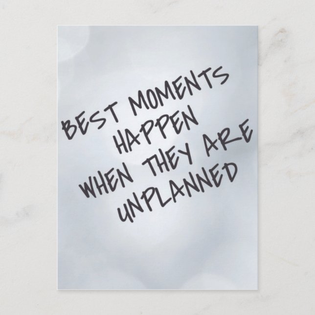 Bästa tänkbara inspirationspresentationskort vykort (Framsida)