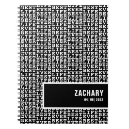 Bästa tänkbara Personlig någonsin med vit text Anteckningsbok