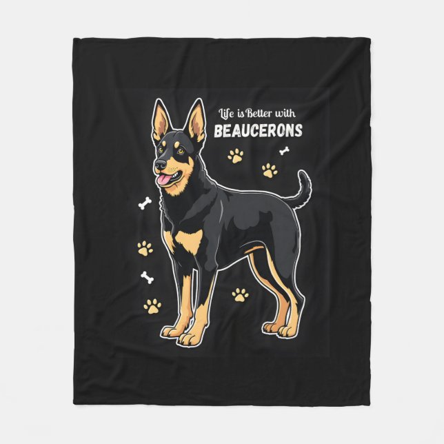 Bästa Tanktopet för Beauce Sheepdog Fleecefilt (Framsidan)