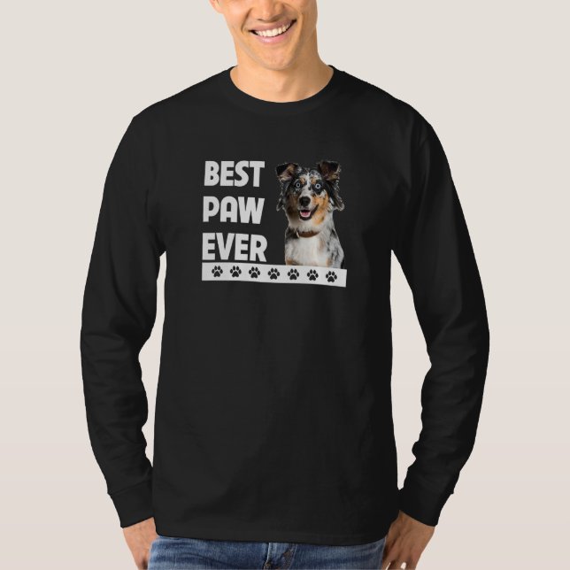 Bästa Tass någonsin Aussie Hund Pappa Australian s T Shirt (Framsida)