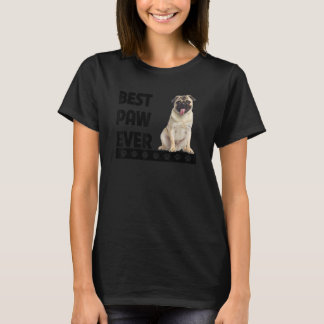 Bästa tass någonsin Pug Pappa Fars dag Hund Husdju T Shirt