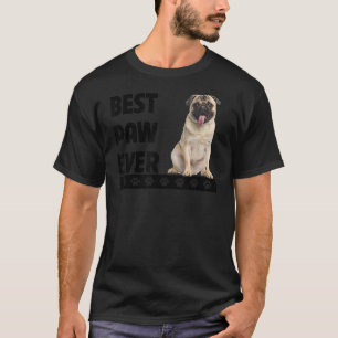 Bästa Tass någonsin Pug Pappa Fars dag Hund Pet-fö T Shirt