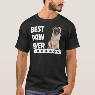 Bästa Tass någonsin Pug Pappa Fars dag Hund Pet-fö T Shirt