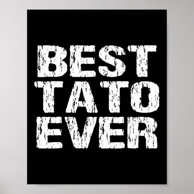 Bästa Tato Någonsin Pappa Ukraina Distressed  Poster (Framsidan)