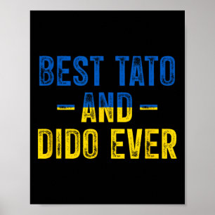 Bästa Tato Och Dido Någonsin Ukraina Flagga Pappa Poster