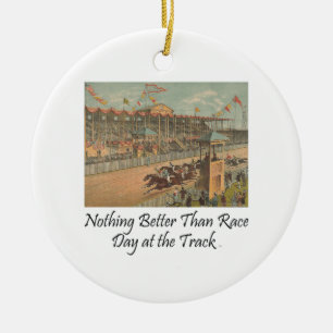 BÄSTA tävlingdag på spåra Julgransprydnad Keramik