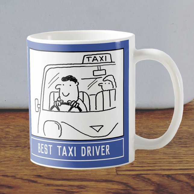 Bästa Taxi-Tecknad med Namn Choice. Kaffemugg (Skapare uppladdad)