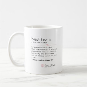 Bästa team - Cute Minimalist-design med Hearts Cof Kaffemugg