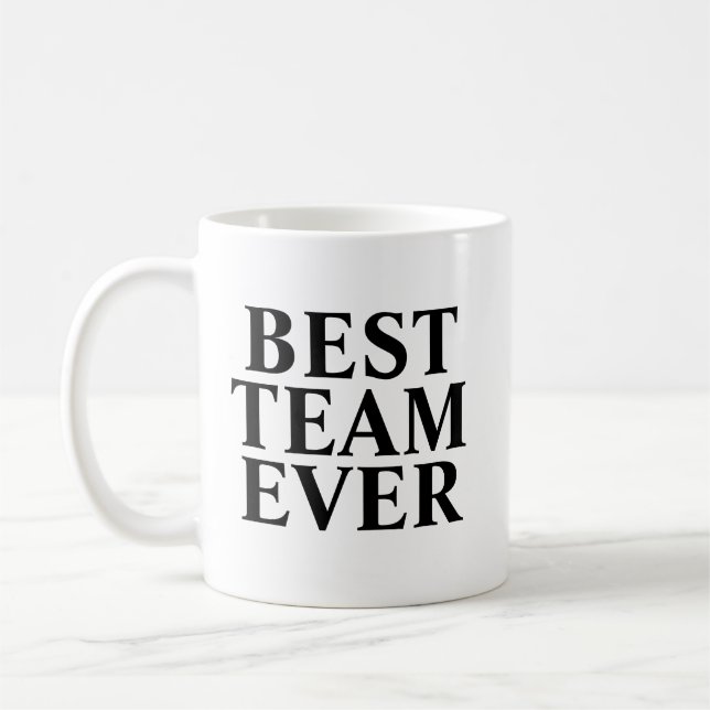 Bästa Team Någonsin Mugg, Medarbetarpresenter, P Kaffemugg (Vänster)