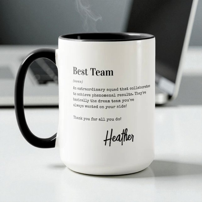 Bästa Team Tack Medarbetar Erkännsamhet Present Mugg (Skapare uppladdad)