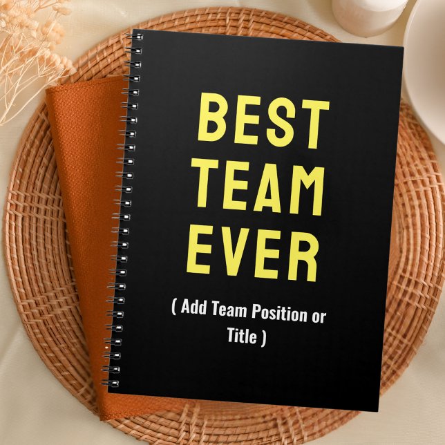 Bästa teamet någonsin medarbetares teamwork Gift Anteckningsbok (Skapare uppladdad)
