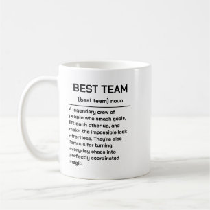 Bästa teamet någonsin Roligt modernt teammedveta Kaffemugg