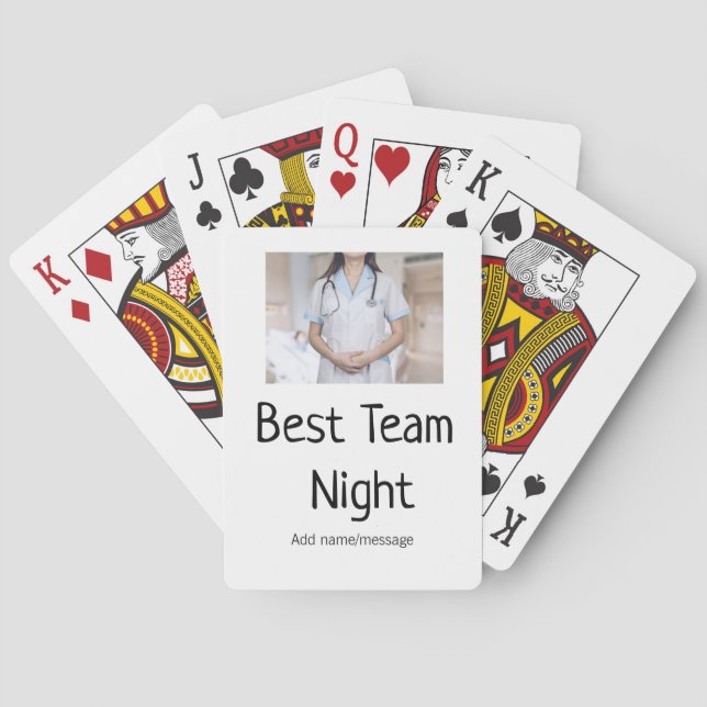 Bästa teamets lägg till bild namn-text, medicinskt casinokort (Baksidan)
