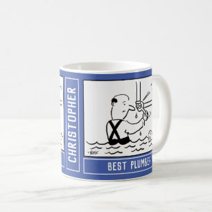 Bästa Tecknad för rörmokare med Namn Choice. Kaffemugg