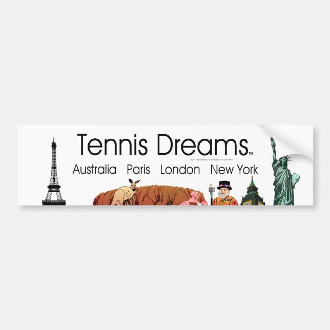 BÄSTA tennisdrömmar Bildekal (Framsidan)