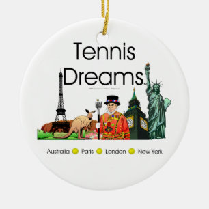 BÄSTA tennisdrömmar Julgransprydnad Keramik