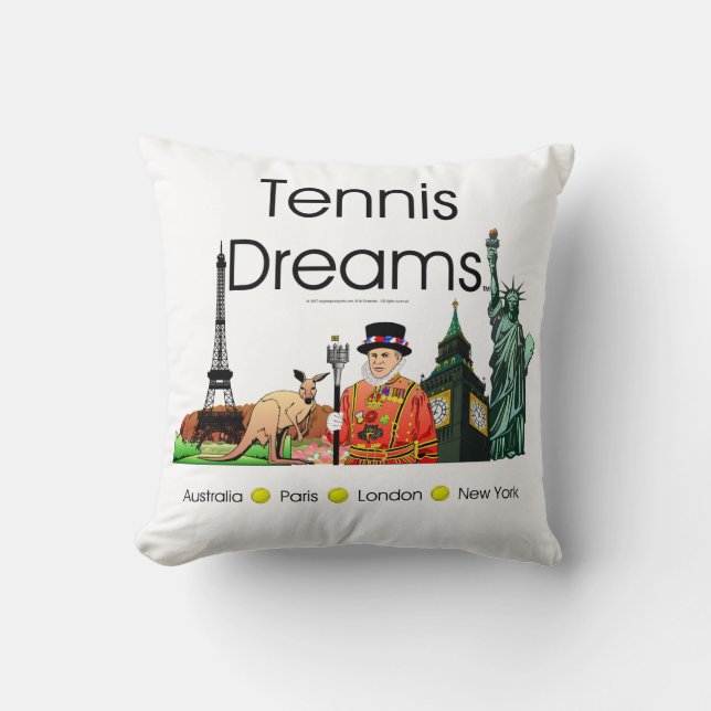 BÄSTA tennisdrömmar Kudde (Framsida)