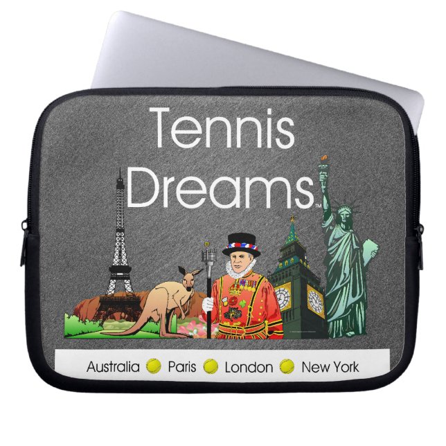 BÄSTA tennisdrömmar Laptop Sleeve (Framsidan)