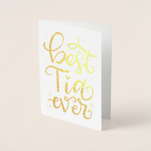 Bästa Tia någonsin Folierat Kort