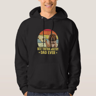 Bästa tibetanska Mastiff Pappa någonsin Retro Vint Hoodie