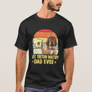 Bästa tibetanska Mastiff Pappa någonsin Retro Vint T Shirt