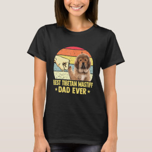 Bästa tibetanska Mastiff Pappa någonsin Retro Vint T Shirt