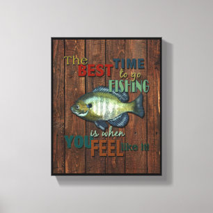 Bästa tid att fiska, 8 x 10 tum arbetsyta canvastryck