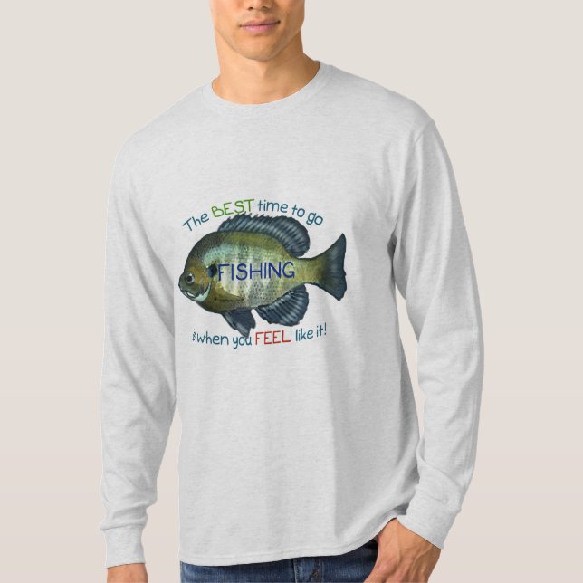 Bästa tid att fiska | Blåfisk T Shirt (Framsida)